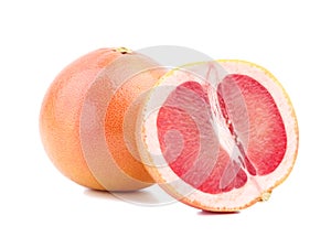 Ripe grapefruit with its slices