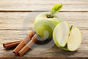 Ripe green apples