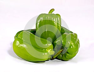 Ripe green bell peppers
