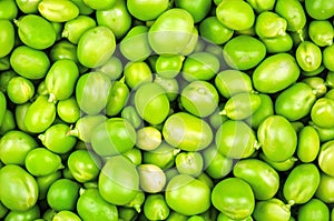 Ripe green pea texture photo
