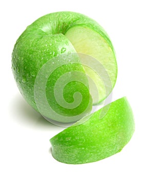 Ripe juicy green apple 3