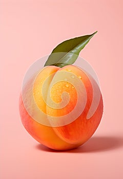 A ripe and juicy peach