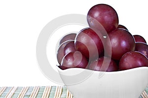 Ripe juicy plums