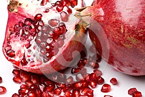 Ripe juicy pomegranate seeds