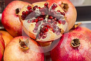 Ripe Juicy pomegranates