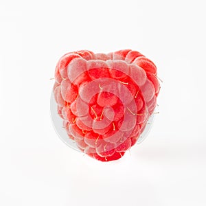 Ripe juicy raspberries on a white background, Isolated closeup, for design, vitamins, berries, fruits