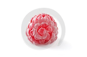 Ripe juicy raspberry isolated on white