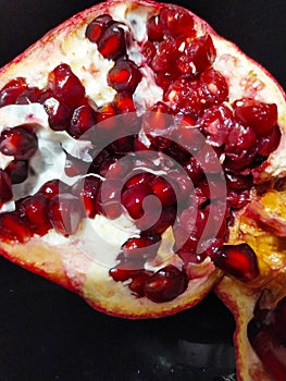 ripe juicy red pomegranate