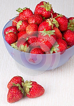 Ripe juicy strawberries