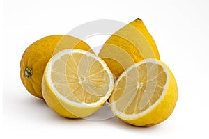 Ripe lemons, citrus fruit