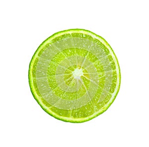 Ripe limes Isolated on white background