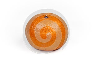 Ripe mandarin citrus isolated tangerine mandarine orange on whit.