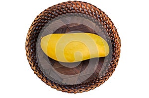 Ripe mango isolate white background with clipping path