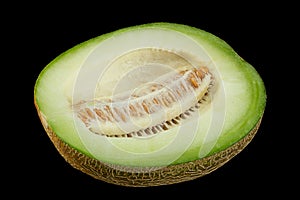 Ripe melon fruit colseup