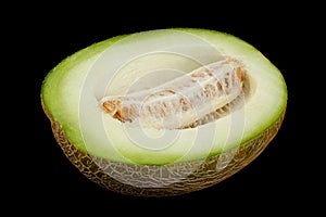 Ripe melon fruit colseup