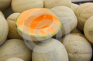 Ripe muskmelon photo