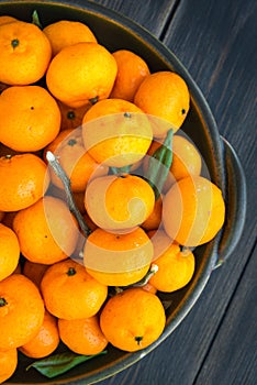 Ripe orange clementines or Algerian Mandarin