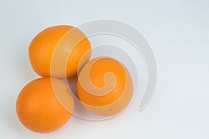 Ripe orange fresh orange, isolated on white background.