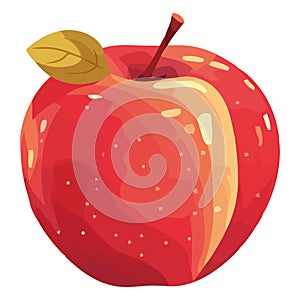 Ripe organic apple juicy freshness symbol