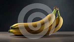 Ripe organic banana, a healthy snack for vegetarian lifestyles generated by AI