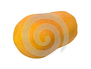 Ripe papaya isolated on a white background, clipping paths