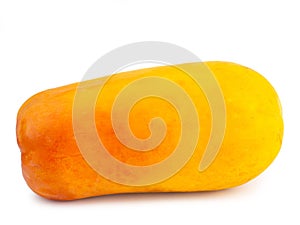 ripe papaya on a white background. healthy food concept