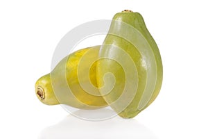 Ripe papayas isolated on white