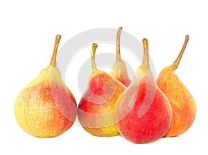 Ripe pear fruit isolated on white