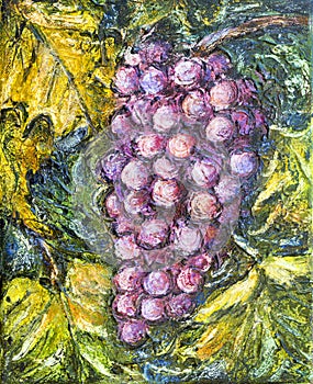 Ripe Pinot Grigio Grape Painting