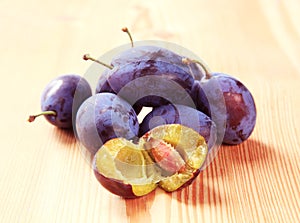 Ripe plums