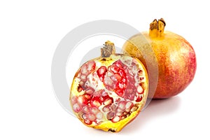 Ripe pomegranate cutout fruit