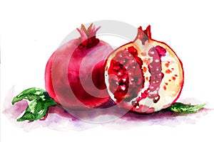 Ripe pomegranate fruit