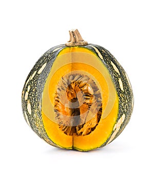 Ripe pumpkin  on white background