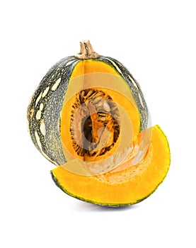 Ripe pumpkin  on white background