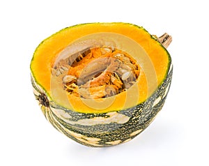 Ripe pumpkin  on white background