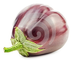 Ripe purple eggplant isolated