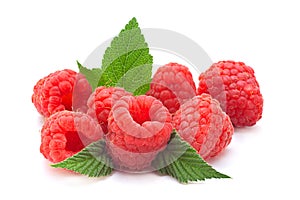 Ripe raspberry closeup