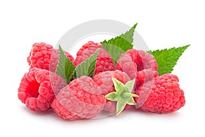 Ripe raspberry closeup