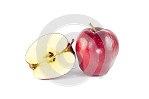 Ripe red apple Isolated
