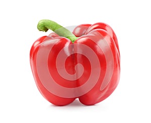 Ripe red bell pepper isolated