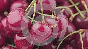 Ripe red cherry rotation backdrop