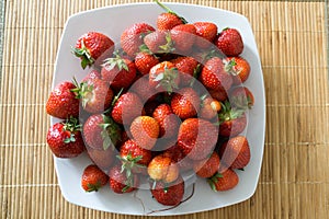 Strawberries on the plate. Slovakia