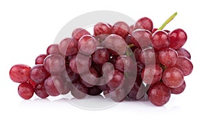 Ripe red grape isolated on white background