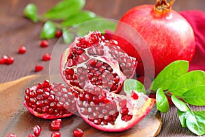 Ripe Red Pomegranates