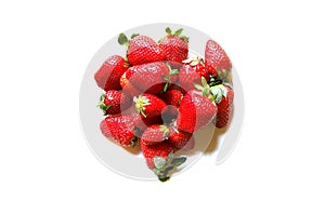 Ripe red strawberries. Fresh fuit banner