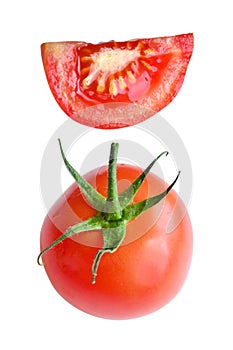 Ripe red tasty tomato