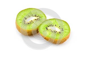 Ripe Sliced Kiwi Fruit Isolated