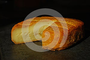 Ripe soft french Maroilles cheese