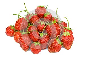 Ripe strawberry isolated on a white