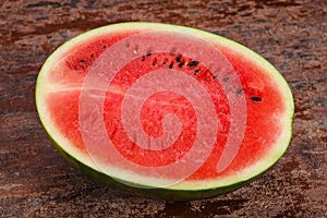 Ripe sweet juicy Half watermelon